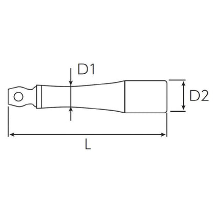KTC 京都機械工具 9.5SQ 首振り エクステンションバー 200mm BE3-200JW 工具 ツール DIY 作業工具