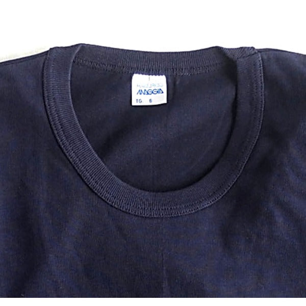 イタリア軍 放出 マリーン スリムフィット Tシャツ 6 XS相当 ネイビー 綿混 未使用 デッドストック ミリタリーウェア 伊軍