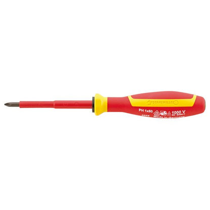 STAHLWILLE スタビレー 1000V絶縁プラスドライバー #1 軸長80mm 全長185mm 4665VDE-1N 工具 ツール DIY 作業工具