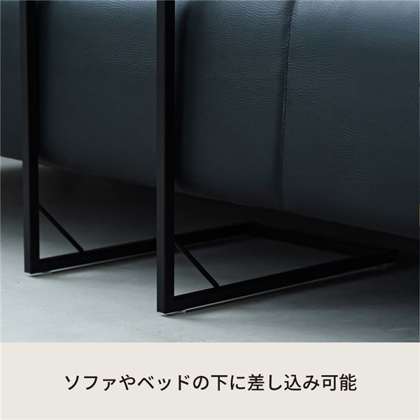 スクエアサイドテーブル ラテ(ブラウン/茶) ナイトテーブル スリム 軽量 四角 ソファサイド 木製 フラワースタンド ベッドサイド 机 モダン NK-332 組立品