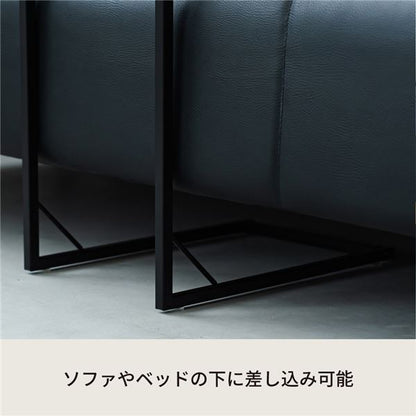 スクエアサイドテーブル ラテ(ブラウン/茶) ナイトテーブル スリム 軽量 四角 ソファサイド 木製 フラワースタンド ベッドサイド 机 モダン NK-332 組立品