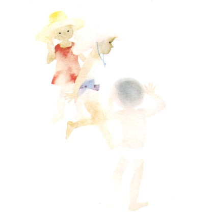 ちひろ額装 壁掛け額 白いフレーム いわさきちひろ 絵画額 海水浴 額 額縁 フレーム