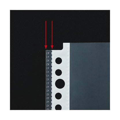 TANOSEE書類がたくさん入るクリアファイル用リフィル A4タテ 2・4・30穴 0.12mm1セット(150枚:50枚×3パック)