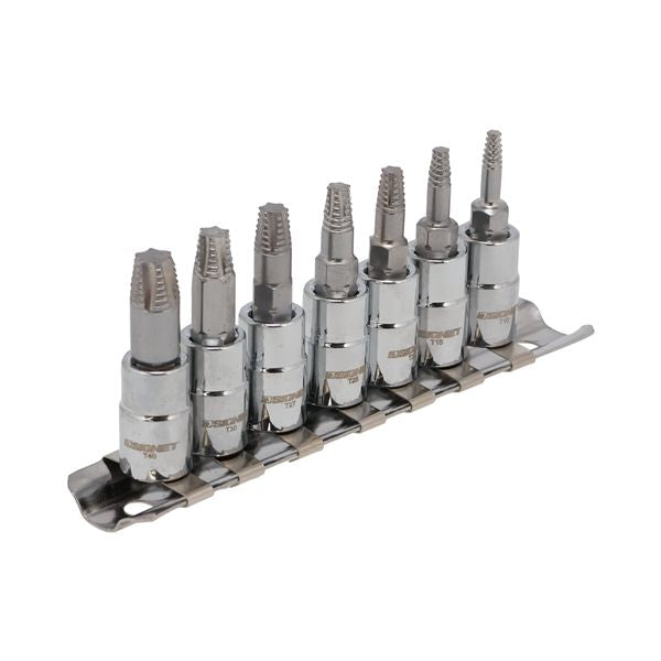 SIGNET シグネット 7点入 1/4DR ヘックスローブボルトリムーバーソケットセット レール付 21877