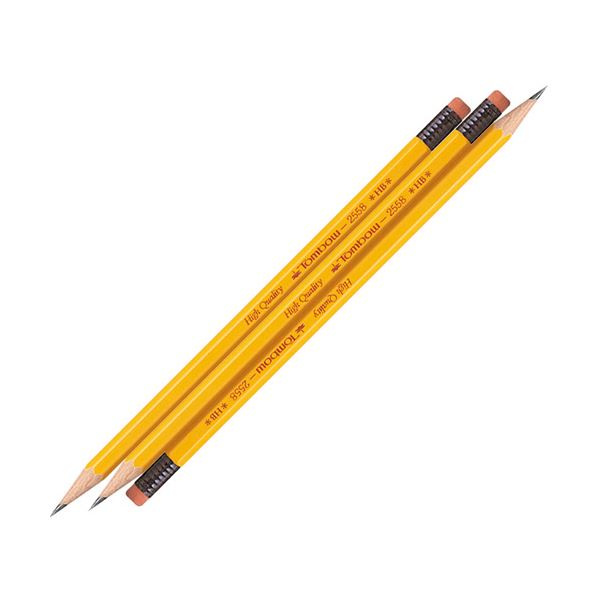 （まとめ）トンボ鉛筆 ゴム付鉛筆 2558 HBキャップ付 ACB-360 1パック(3本)【×10セット】