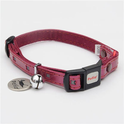 （まとめ）CAT COLLAR クロスレザーカラー レッド【×3セット】 (猫用品/首輪)【代引不可】