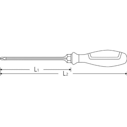 STAHLWILLE スタビレー 根元六角付きプラスドライバー #1 軸長80mm 4632-1N 工具 ツール DIY 作業工具