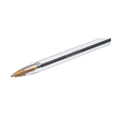 （まとめ） BIC油性ボールペン クリスタル ミディアム 1.0mm 黒 CMBLK-10P 1パック（10本） 【×2セット】