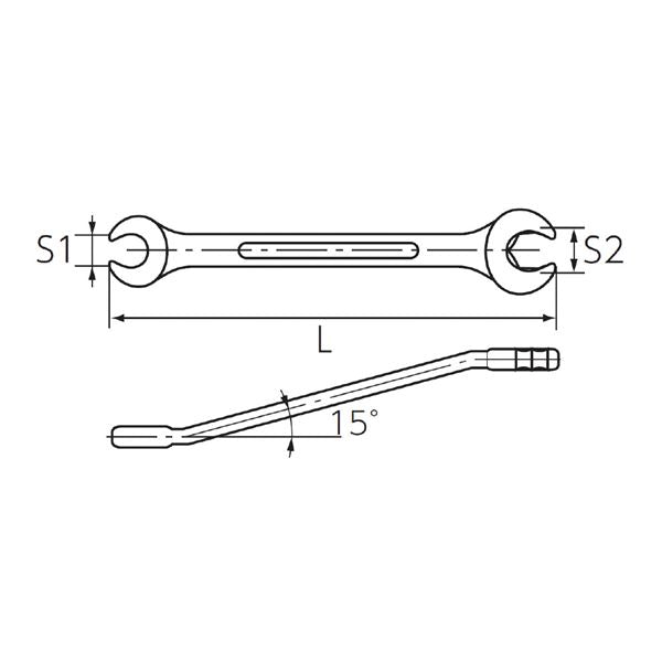 KTC 京都機械工具 ブレーキパイプ用 メガネレンチ 10X12mm MZ10-10X12 レンチ 工具 ツール DIY 作業工具