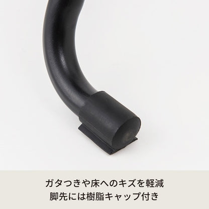 ベーススツール(ブラック/黒) 折りたたみ椅子 カウンターチェア 合成皮革 スチール イス 丸イス コンパクト スリム キッチン クッション パイプイス 完成品 NK-023