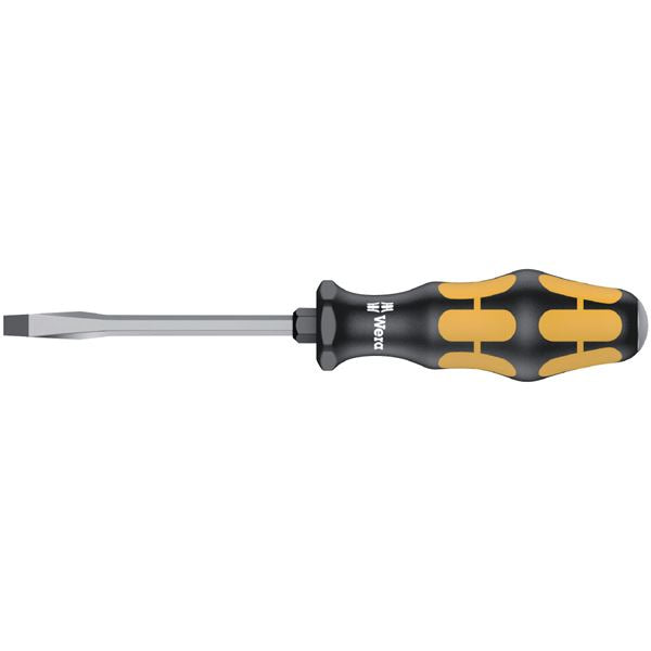WERA ヴェラ Kraftform ハンドル 根本六角 貫通 マイナスドライバー 先端サイズ1.0×5.5mm 軸長100mm 100085 工具 ツール DIY