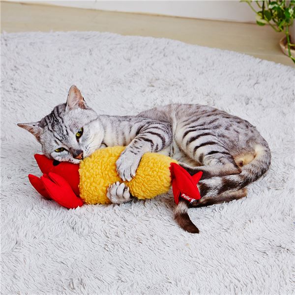（まとめ） けりぐるみ カラッと揚がったえび天 【×2セット】 （猫用玩具）【代引不可】