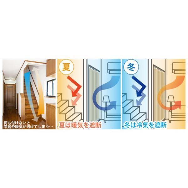 間仕切り カーテン 約幅100×丈180cm×1枚 ベージュ 日本製 省エネ 断熱 保温 防炎 パタパタ フリーカット ファイヤディフェンス