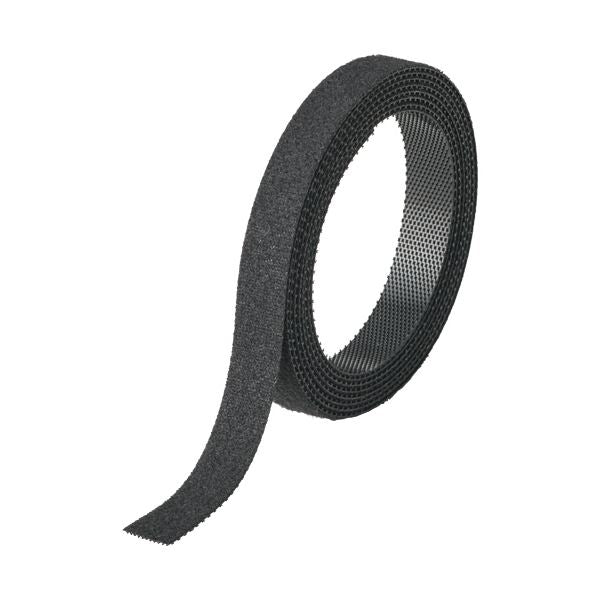 （まとめ） アイネット 薄型結束面ファスナー10mm×1.5m 黒 IH-105-48 1巻 【×5セット】