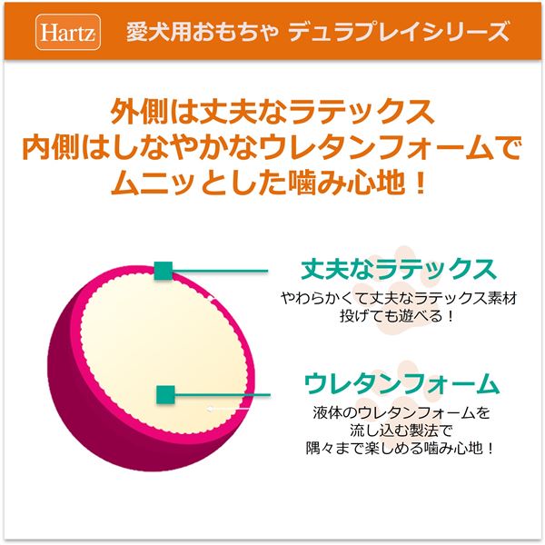 （まとめ）ハーツ デュラプレイ ボーン M ネオンピンク【×5セット】 (犬用玩具)【代引不可】