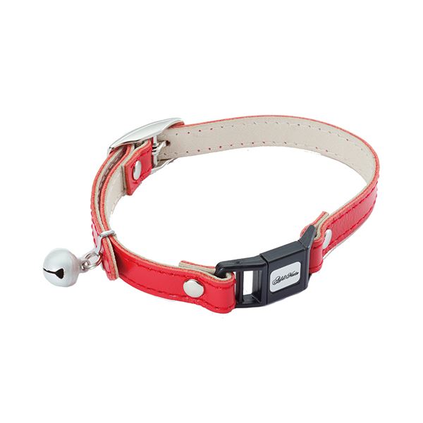 （まとめ）ADD.Mate レザースタイルキャットカラー S レッド 犬具/首輪 【×2セット】【代引不可】