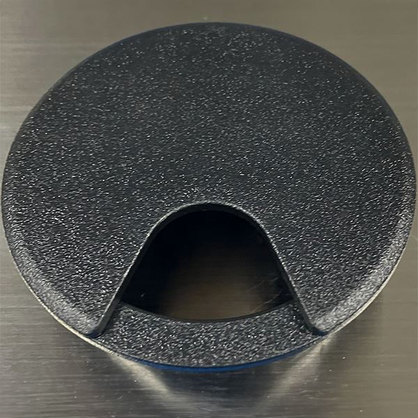 （まとめ） 配線穴キャップ45mm ブラック FPM45BK 【×10セット】