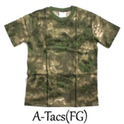 カモフラージュ Tシャツ Mサイズ A-TAC S（FG） 綿100％ 男女兼用 迷彩 ティーシャツ ミリタリー ティシャツ 軍モノ