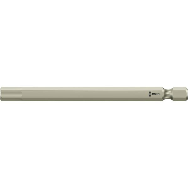WERA ヴェラ Hex 六角ネジ用 ステンレス製 ドライバービット 差込6.35mm 刃先サイズHEX6 全長89mm 071104 工具 ツール DIY