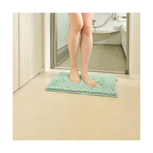 山崎産業 SUSU抗菌ストロングW バスマットEC S 約35×50cm グリーン 1枚