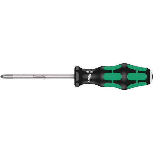 WERA ヴェラ Kraftform Plus ハンドル レーザーチップポジドライブドライバー 先端サイズPZ2 軸長100mm 100057 工具 ツール DIY
