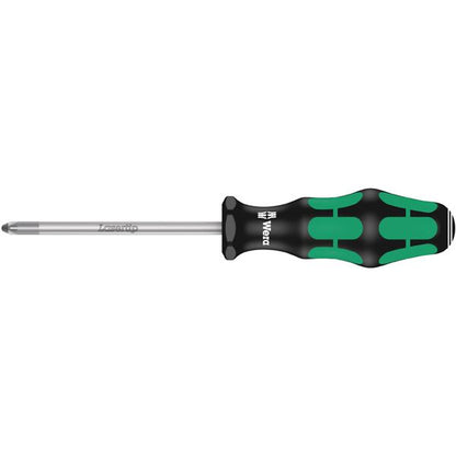 WERA ヴェラ Kraftform Plus ハンドル レーザーチップポジドライブドライバー 先端サイズPZ2 軸長100mm 100057 工具 ツール DIY