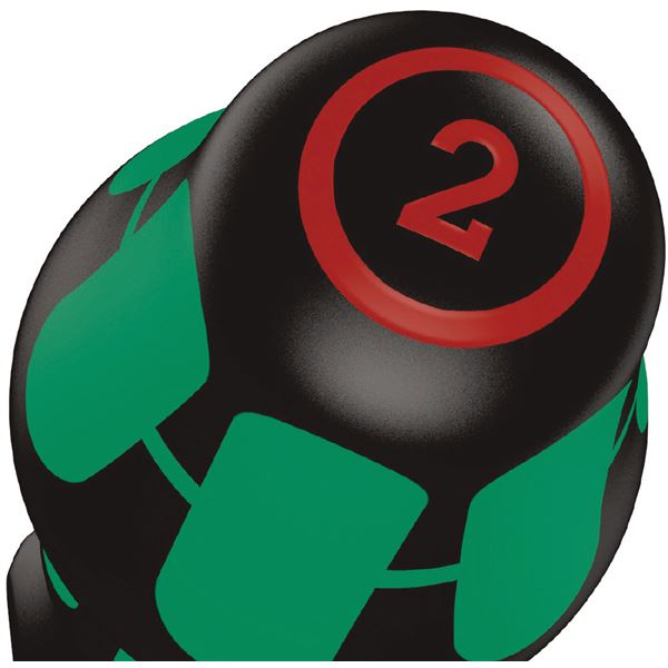 WERA ヴェラ プラスドライバー 刃先サイズPH2 軸長100mm ボルスター付 クラフトフォームハンドル 008752 工具 ツール DIY
