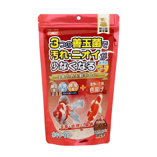（まとめ）金魚の主食 納豆菌 色揚げ 中粒 430g 金魚用フード 【×2セット】【代引不可】