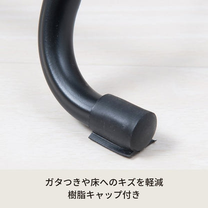 ヴィンテージスツール(ブラウン/茶) 折りたたみ椅子 カウンターチェア スチール イス スツール コンパクト スリム キッチン パイプイス モダン レトロ カフェ 木目 木 完成品 NK-113