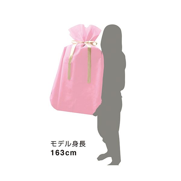 （まとめ） ササガワ 巾着袋超BIG ピンク 750×1000mm 50-3962 1枚 【×2セット】