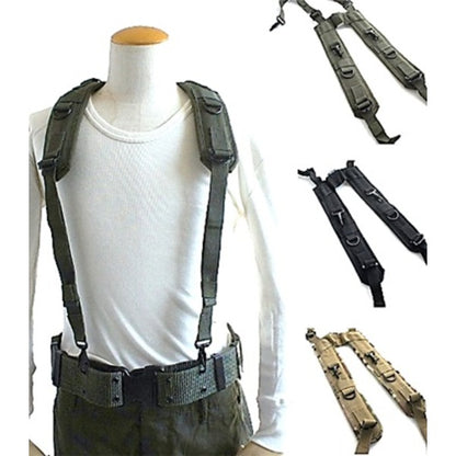 USタイプ H型 サスペンダー オリーブ ナイロン UTXピストルベルト対応 アメリカ軍 米軍 レプリカ ミリタリーグッズ 軍モノ
