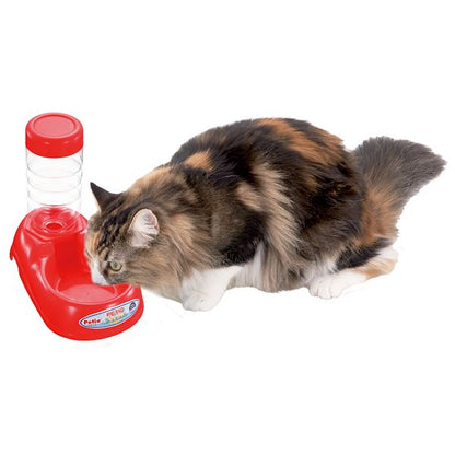 （まとめ）PETIO ディッシュ給水器付き レッド【×3セット】 (犬猫用品/食器)【代引不可】