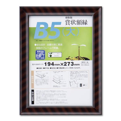 樹脂製 賞状額 金ラック R SP B5 大 収納寸法：194×273mm 賞状 額 表彰状 卒業証書 免許書 許可証 額縁 フレーム