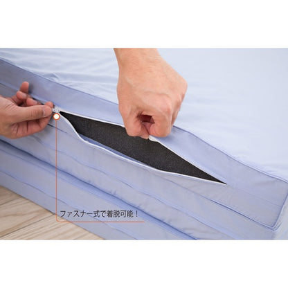西川 日本製 体圧分散 プロファイル凹凸で体を支えて 血管の圧迫をしづらくする高通気 快眠 三つ折り ウレタン 敷布団 シングルサイズ