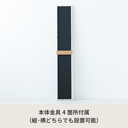 ウォールミラーdeco120(ホワイト/白) 木目 北欧風 鏡 姿見 高級感 木製 ドレッサー 玄関 トイレ 全身 洗面 壁掛け モダン 韓国インテリア NK-222