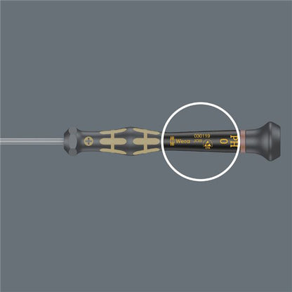 WERA ヴェラ ESD 静電気放電対策 Microstix 精密ドライバー 刃先サイズM 軸長40mm 030080 工具 ツール DIY 作業工具 道具