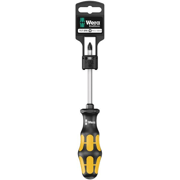 WERA ヴェラ Kraftform ハンドル 根本六角 貫通 プラスドライバー 先端サイズPH2 軸長100mm 100076 工具 ツール DIY 作業工具