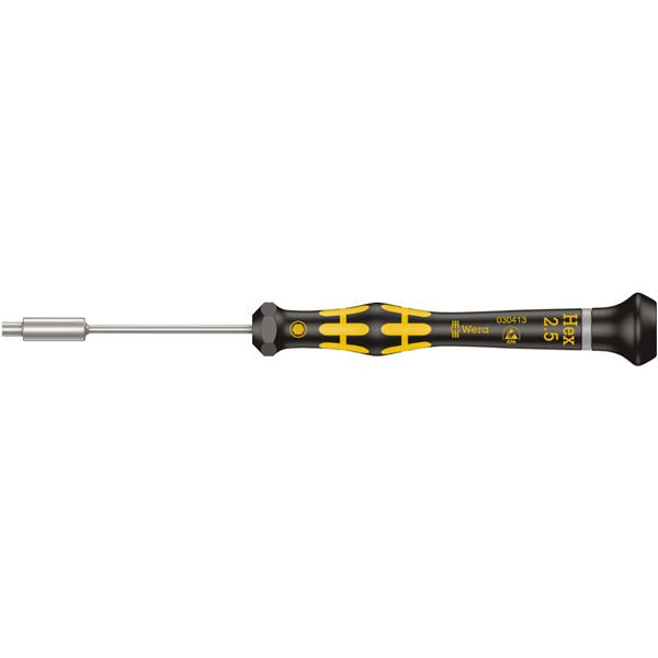 WERA ヴェラ ESD 静電気放電対策 精密 ナットドライバー 六角サイズ2.5mm 軸長60mm 030413 工具 ツール DIY 作業工具 道具