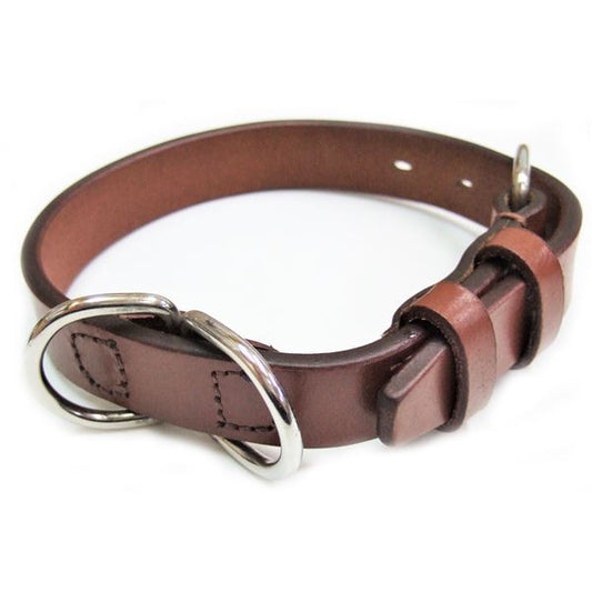 オイルレザーカラー #21 ブラウン 犬具／首輪 オイルレザーカラー #21 ブラウン 犬具／首輪【代引不可】