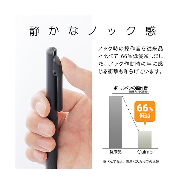 （まとめ）ぺんてる 単色ボールペン Calme(ポリシース仕様) 0.7mm 黒 (軸色：ブラック) XBXA107A-A 1本【×10セット】