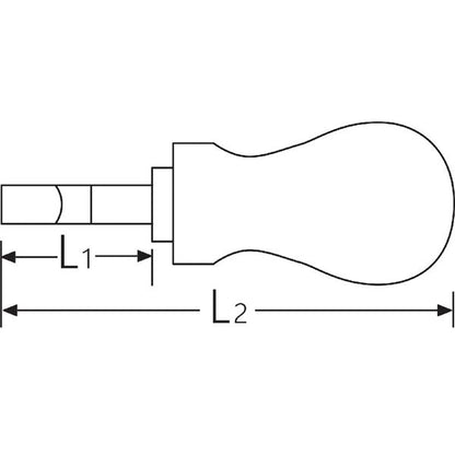 STAHLWILLE スタビレー スタビーマイナスドライバー 刃先厚1.2mm 刃先幅8.0mm 4724-3 工具 ツール DIY 作業工具