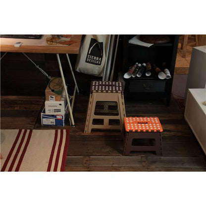 踏み台 ステップ台 幅32×奥行25×高さ22cm M オレンジ 折りたたみ式 ポリプロピレン クラフタースツール DIY 作業 備品 店舗