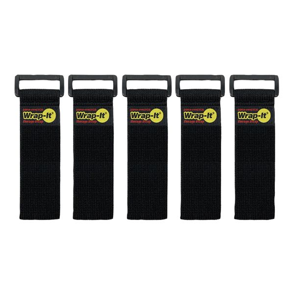 Wrap-It ラップイット 配線コード収納ストラップ 9X1.5inch 5個入 BK 705-09B 工具 ツール DIY 作業工具