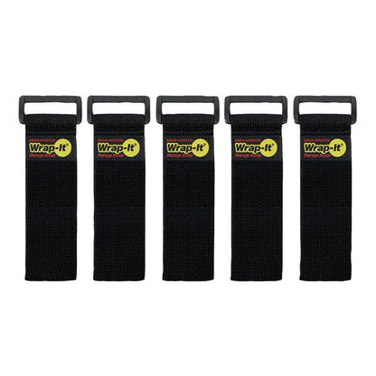 Wrap-It ラップイット 配線コード収納ストラップ 9X1.5inch 5個入 BK 705-09B 工具 ツール DIY 作業工具