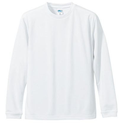 ロングスリーブ Tシャツ XL ホワイト UVカット 吸汗 速乾 シルキータッチ 袖リブ仕様 長袖 tシャツ ティーシャツ ロンT