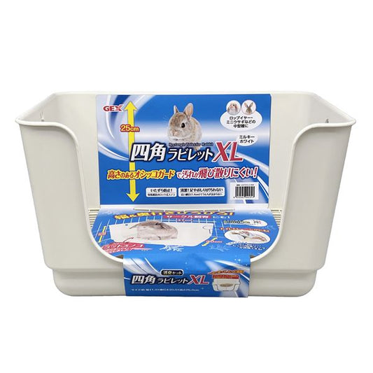 ジェックス 四角ラビレットXL消臭セット ミルキーホワイト 小動物用品【代引不可】