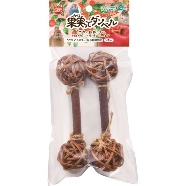 （まとめ）果実ってダンベル りんご 2本【×5セット】 (小動物用品/玩具)【代引不可】