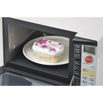 耐熱 電子レンジ容器 【5pc】 日本製 スタッキング可 日付数字 蒸気穴付き 『パーソンズフローラル』 〔キッチン 台所〕