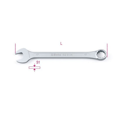 Beta ベータ 薄型 コンビネーションレンチ 二面幅11mm 15°オフセット 42SLIM 11 レンチ 工具 ツール DIY 作業工具