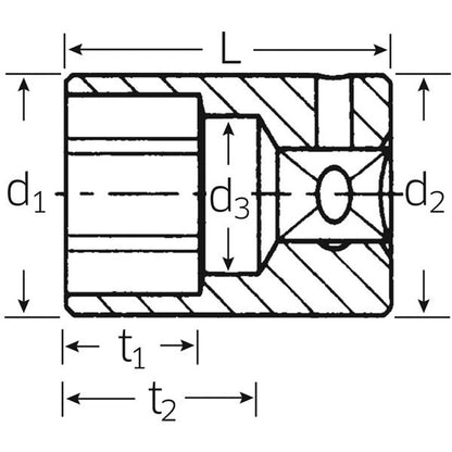 STAHLWILLE スタビレー 1/4SQ 六角ソケット 9mm 全長23mm 面接触 40-9 工具 ツール DIY 作業工具